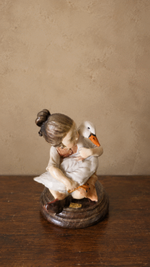 Little Treasures Girl w/ Goose Figurine