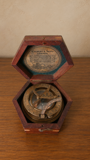 Gilbert & Sons style brass sundial compass